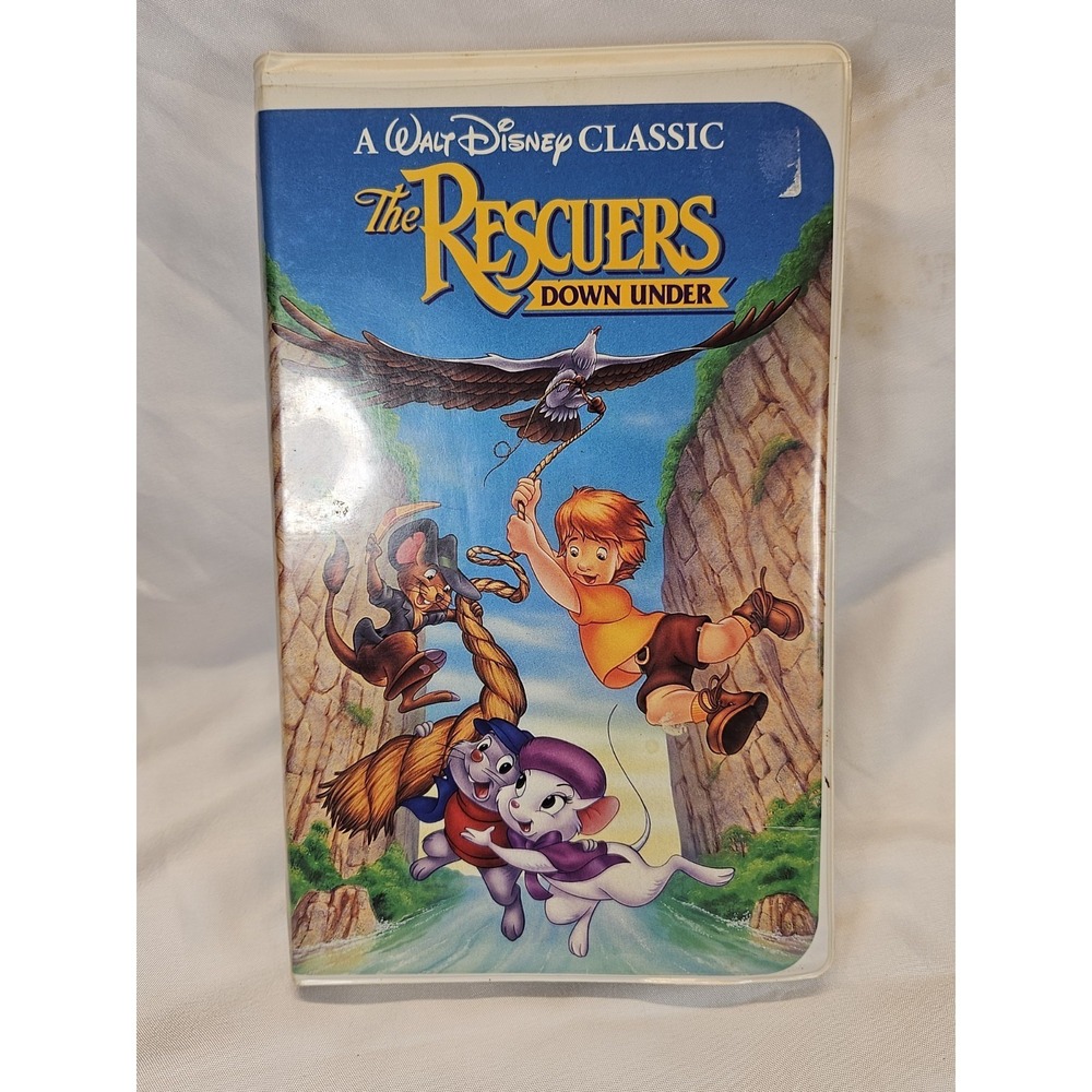 RARE Black Diamond Classic Walt Disney's The Rescuers Down Under- VHS Tape